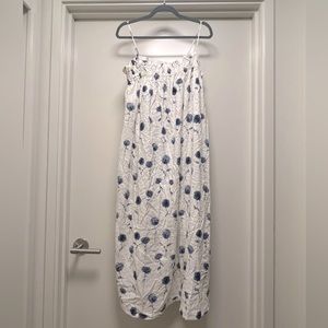 H&M White Long Maxi Dress Size M NWT